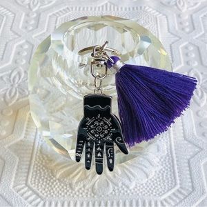 Hamsa Hand Enamel Keychain